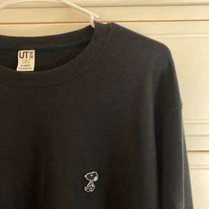 Uniqlo Kaws x Peanuts Black Crewneck Size: XL